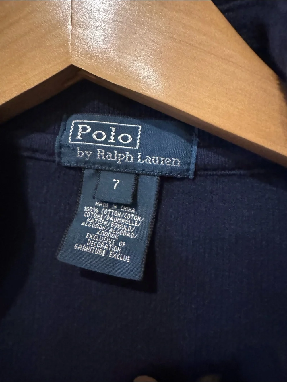 Ralph Lauren Navy Half-Zip Pullover with Red Pony Logo